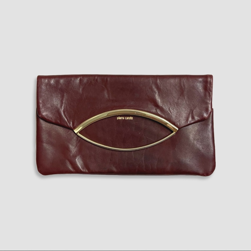 Pierre Cardin 1970s vintage leather clutch